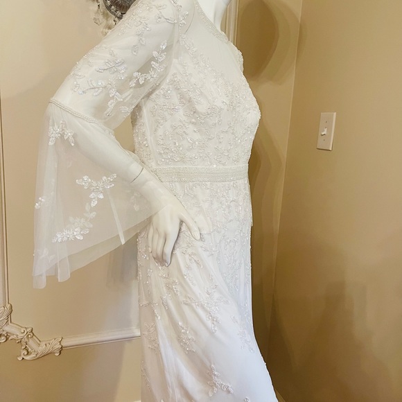 Adrianna Papell Women's Beaded Sheath Dress Size 12 - Picture 2 of 16